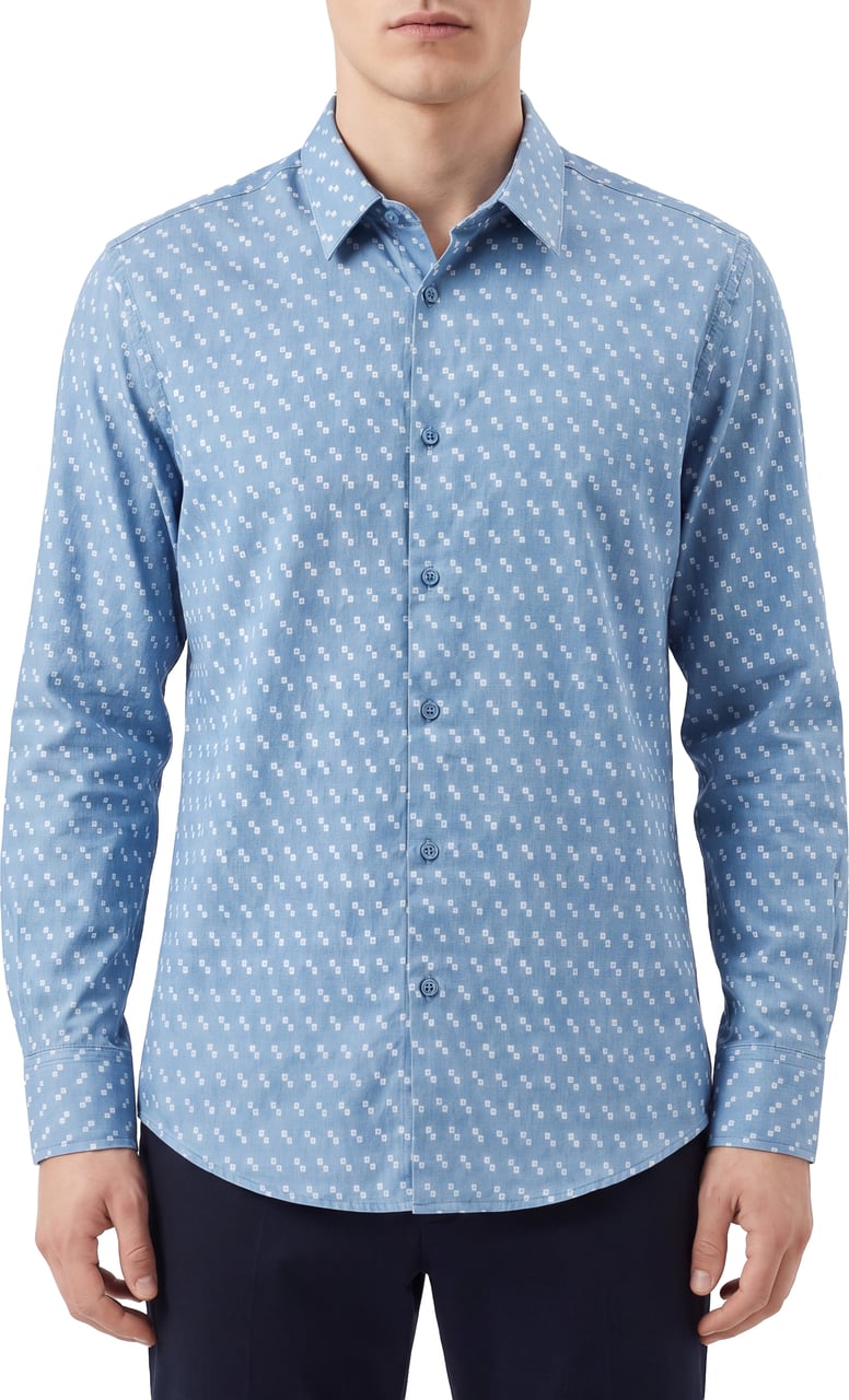Antony Morato SHIRT NAPOLI SLIM FIT IN SOFT TOUCH Blauw