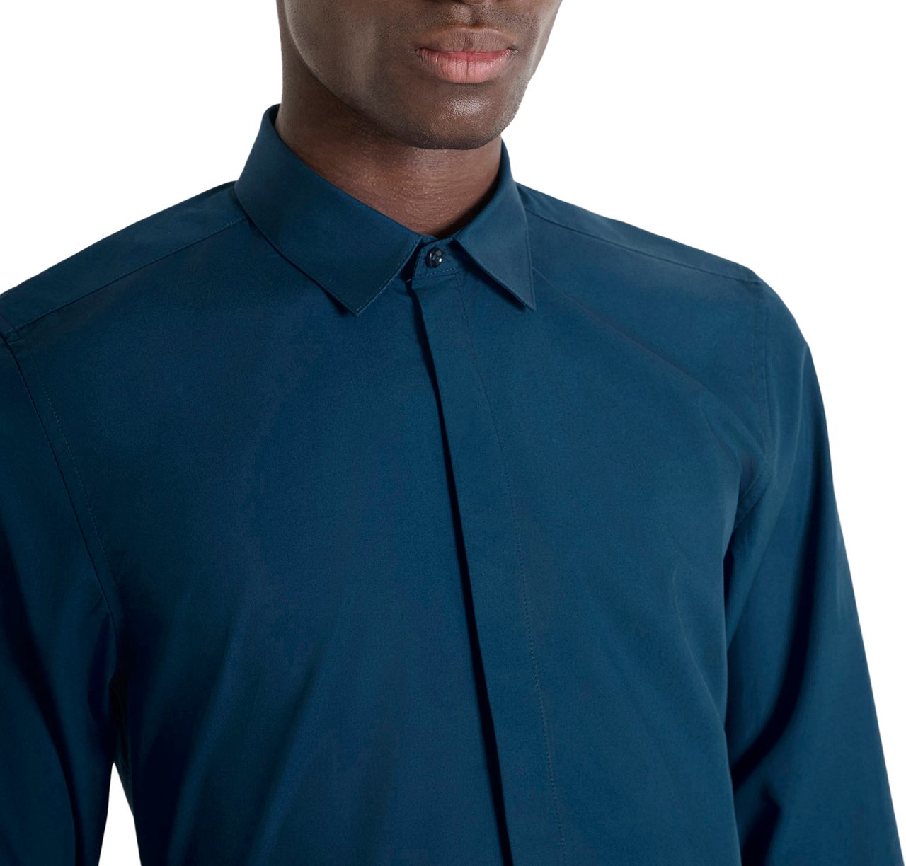 Antony Morato SHIRT LONDON SLIM FIT IN SOFT TOUCH COTTON EASY IRON Blauw