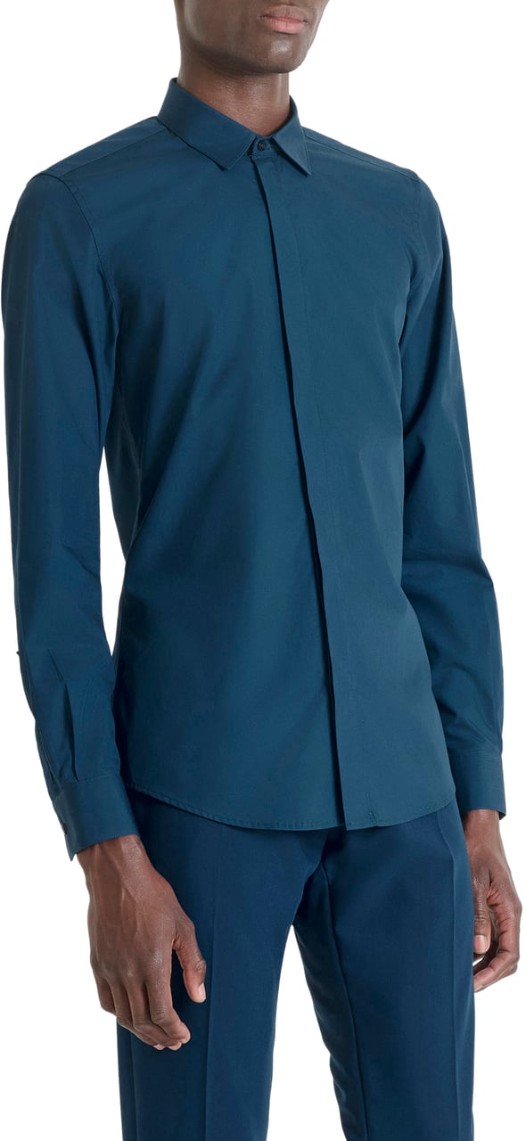 Antony Morato SHIRT LONDON SLIM FIT IN SOFT TOUCH COTTON EASY IRON Blauw