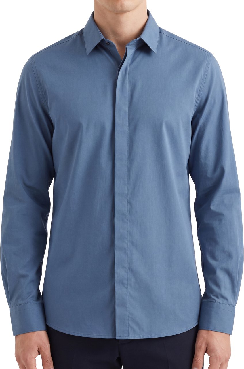 Antony Morato SHIRT LONDON SLIM FIT IN SOFT TOUCH COTTON EASY IRON Blauw