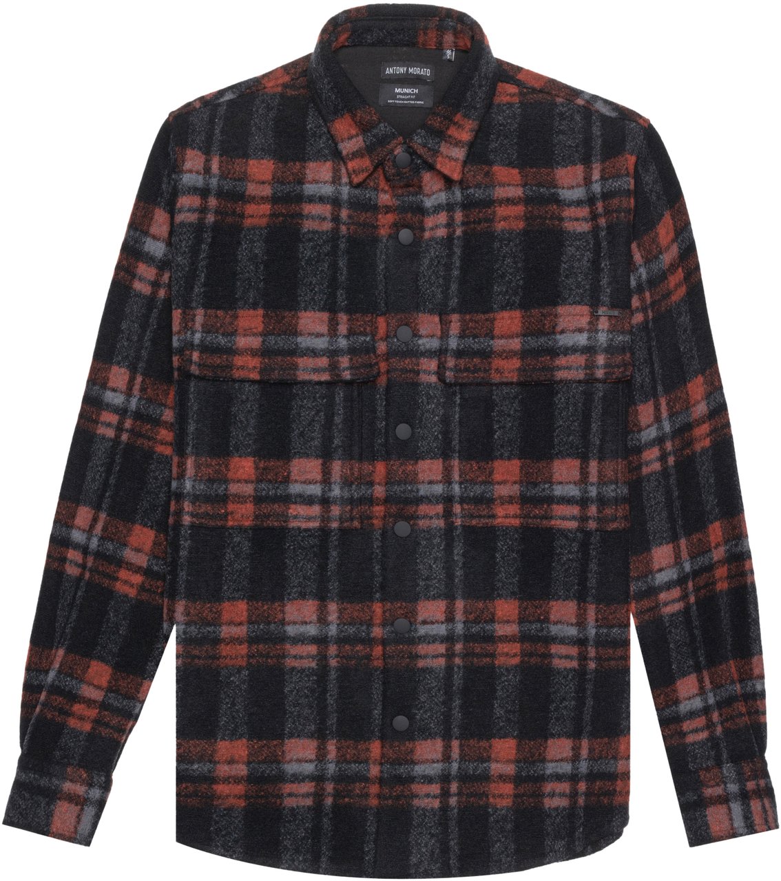Antony Morato “MUNICH” STRAIGHT FIT REGULAR SHIRT Zwart