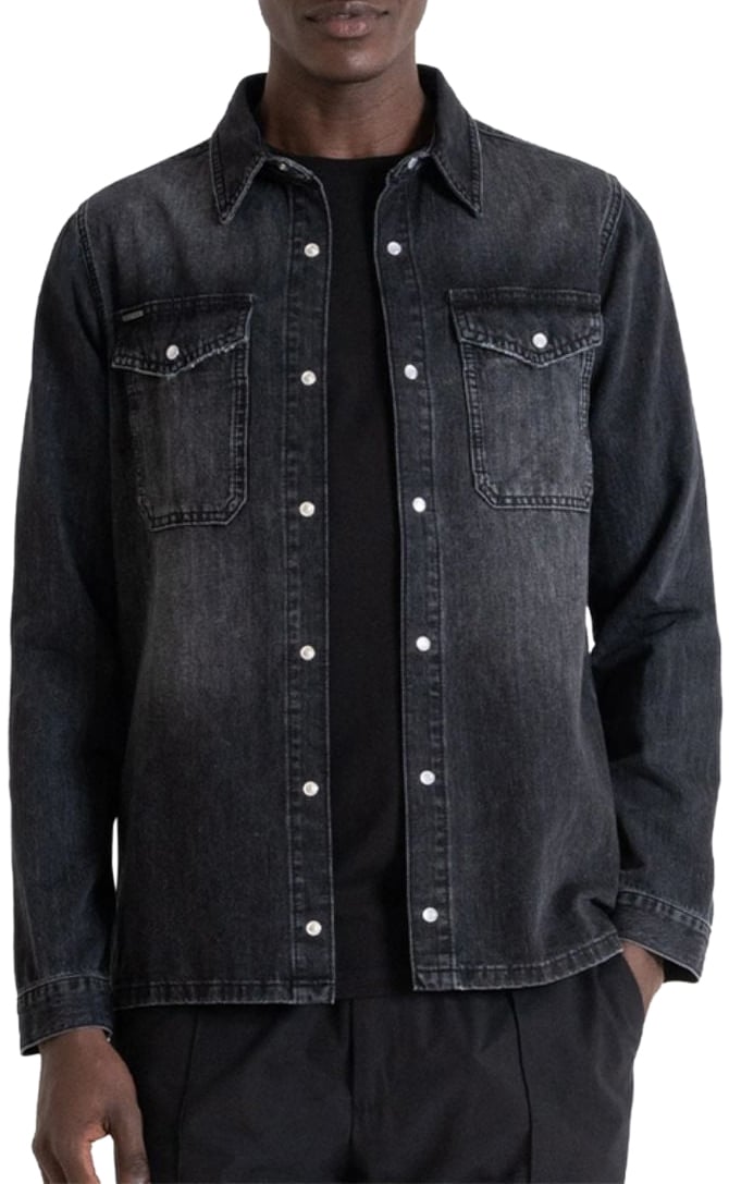 Antony Morato Antony Morato Overhemd Denim Black Zwart