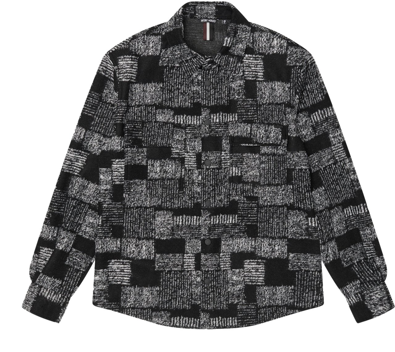 Antony Morato SHIRT MUNICH REGULAR STRAIGTH FIT  WITH LOGOED METAL BADGE Zwart