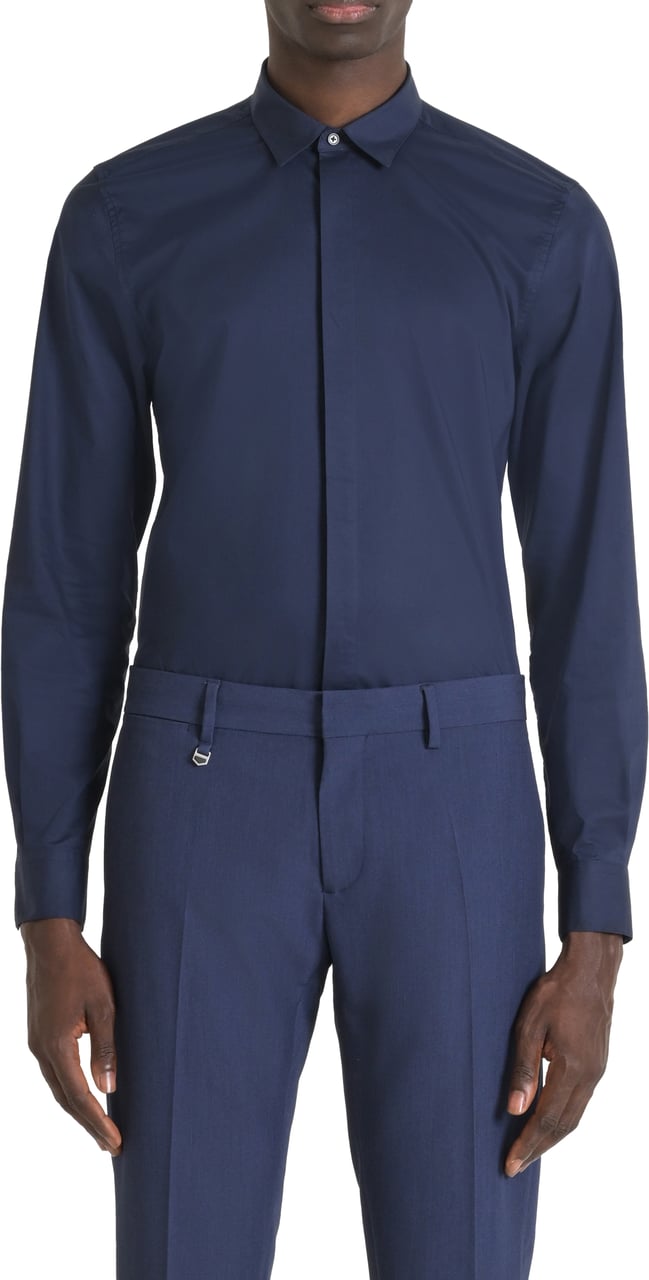 Antony Morato SHIRT LONDON SLIM FIT IN SOFT TOUCH COTTON FABRIC EASY IRON Blauw