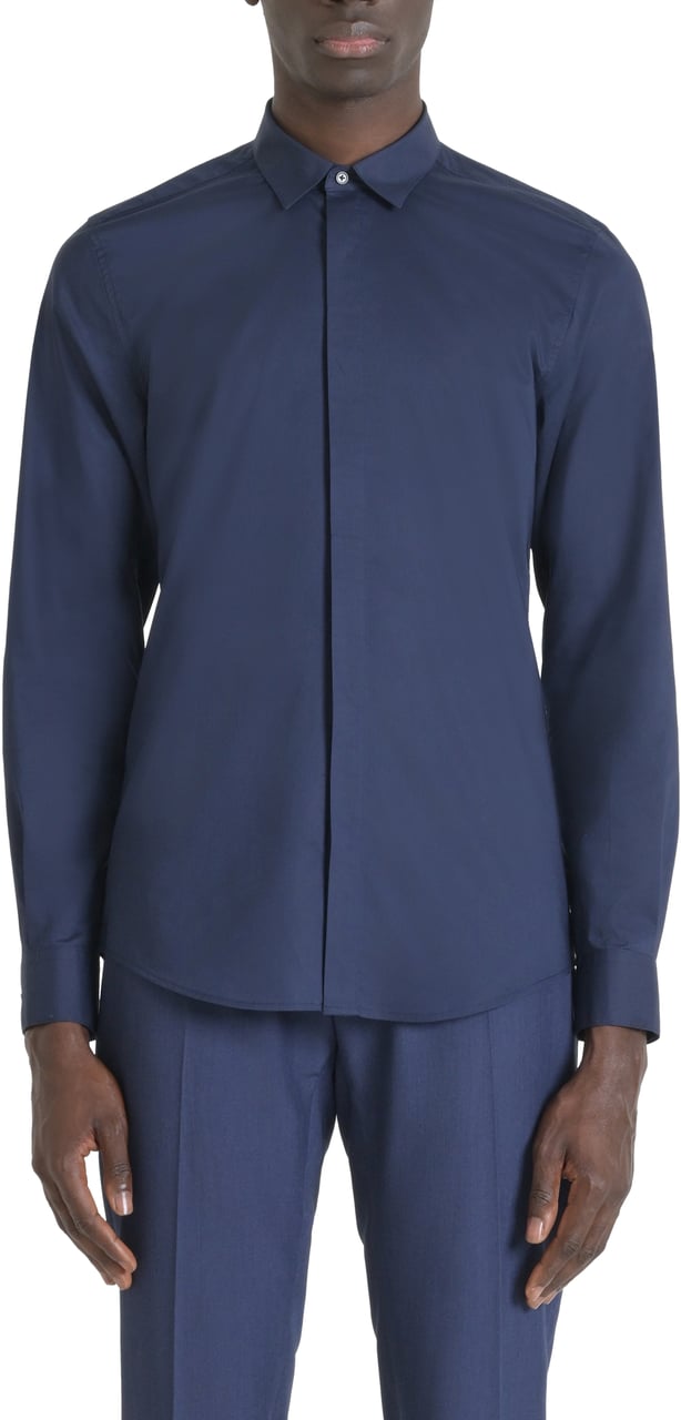 Antony Morato SHIRT LONDON SLIM FIT IN SOFT TOUCH COTTON FABRIC EASY IRON Blauw