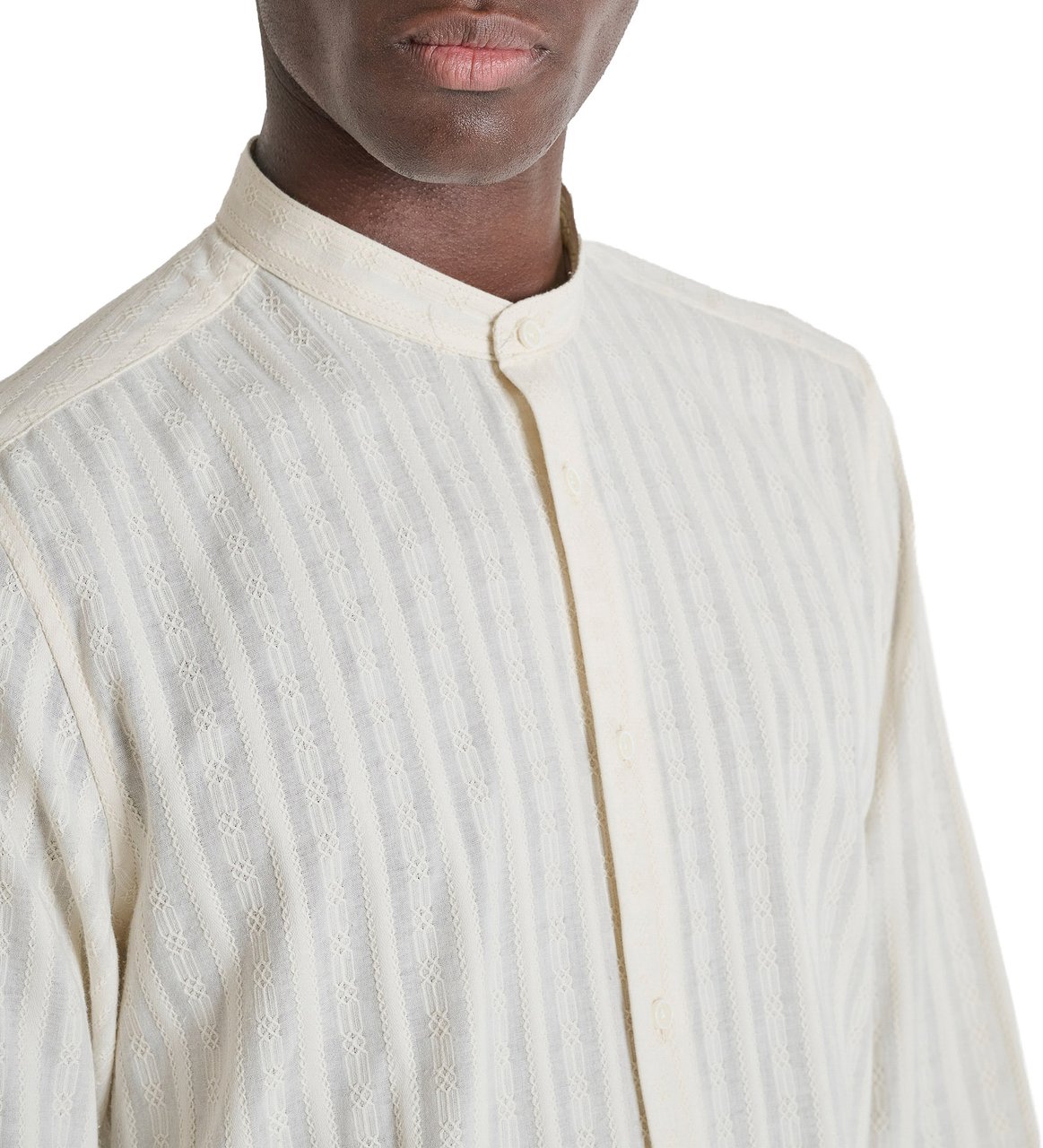 Antony Morato SHIRT SEOUL REGULAR FIT IN COTTON FABRIC EMBROIDERED STRIPERS Beige