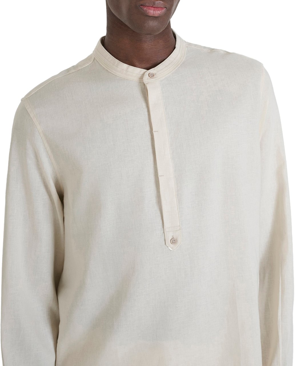 Antony Morato SHIRT KILIS RELAXED FIT IN SOFT TOUCH LINEN VISCOSE BLEND FABRIC Beige