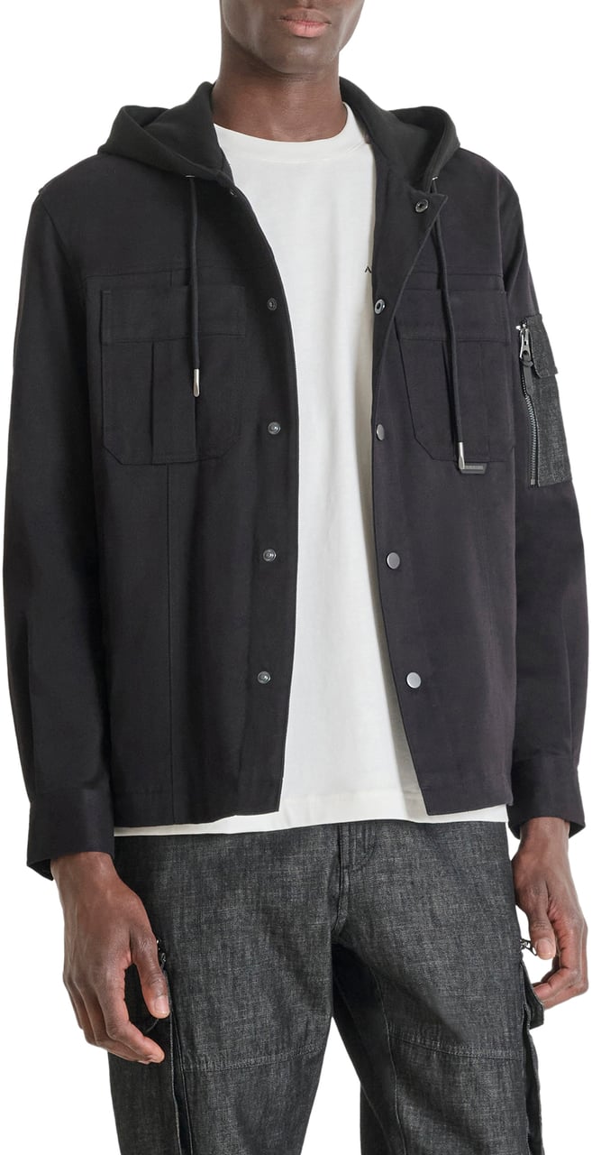 Antony Morato HOODIE SHIRT HOUSTON RELAXED FIT Zwart