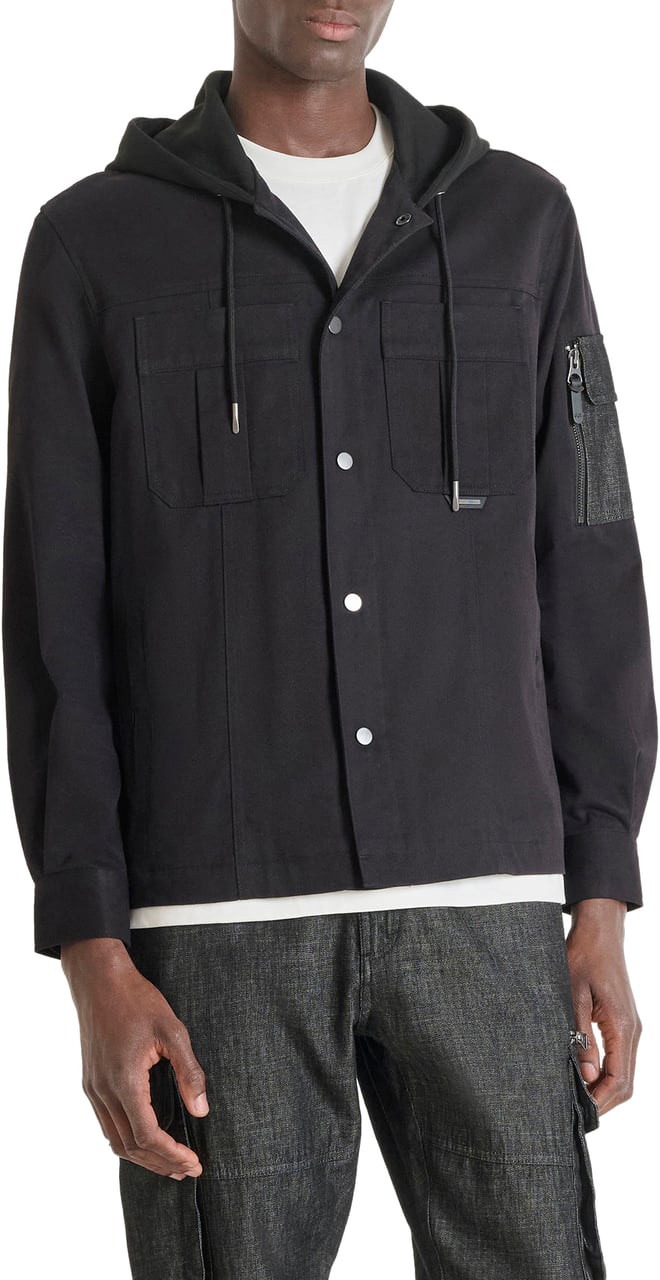 Antony Morato HOODIE SHIRT HOUSTON RELAXED FIT Zwart