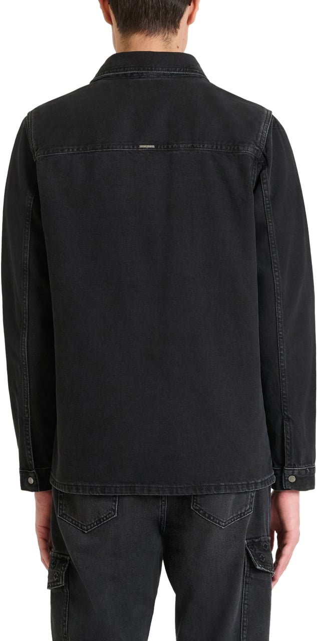 Antony Morato DENIM SHIRT LENNY REGULAR FIT IN BLACK BLACK DENIM Zwart