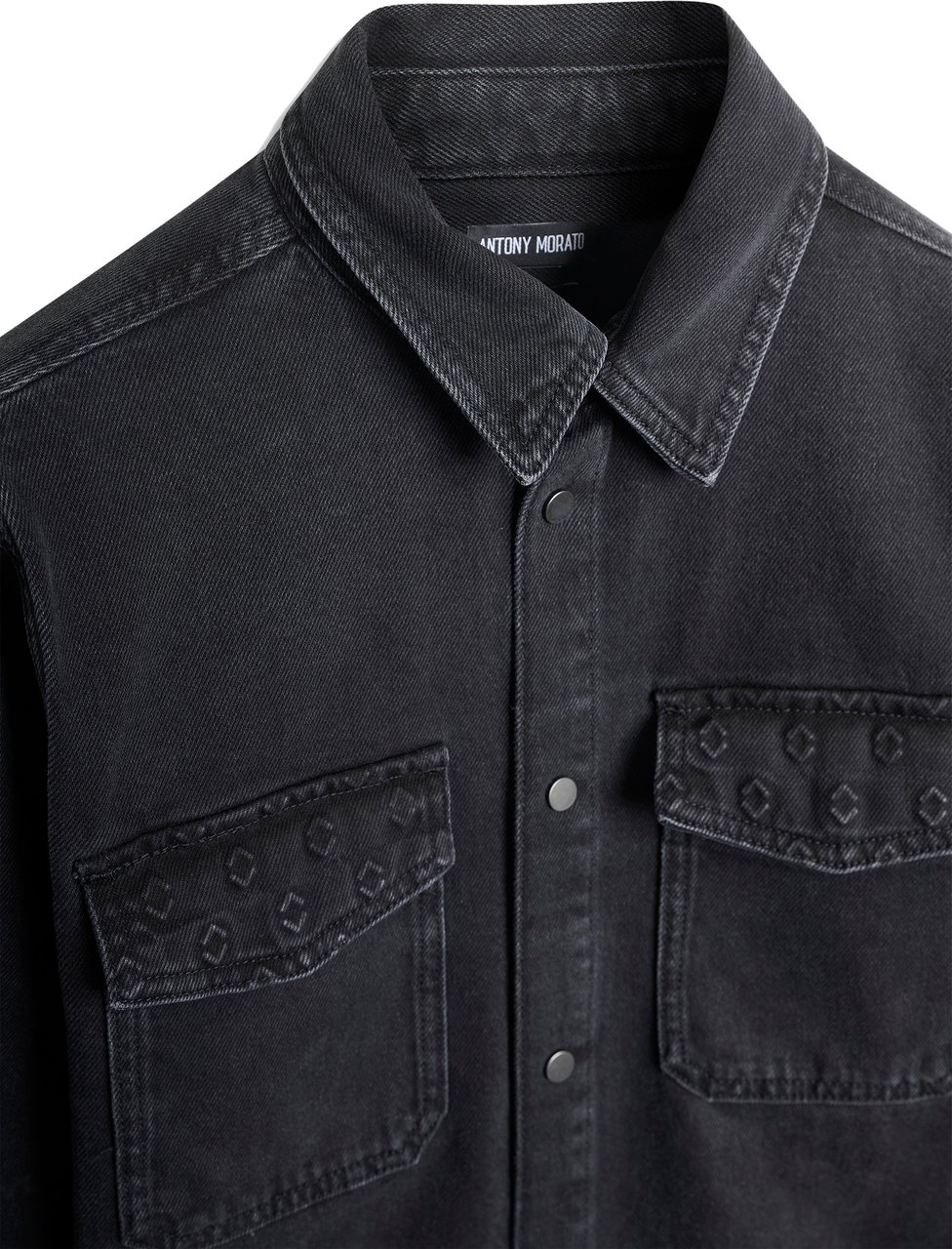 Antony Morato DENIM SHIRT LENNY REGULAR FIT IN BLACK BLACK DENIM Zwart