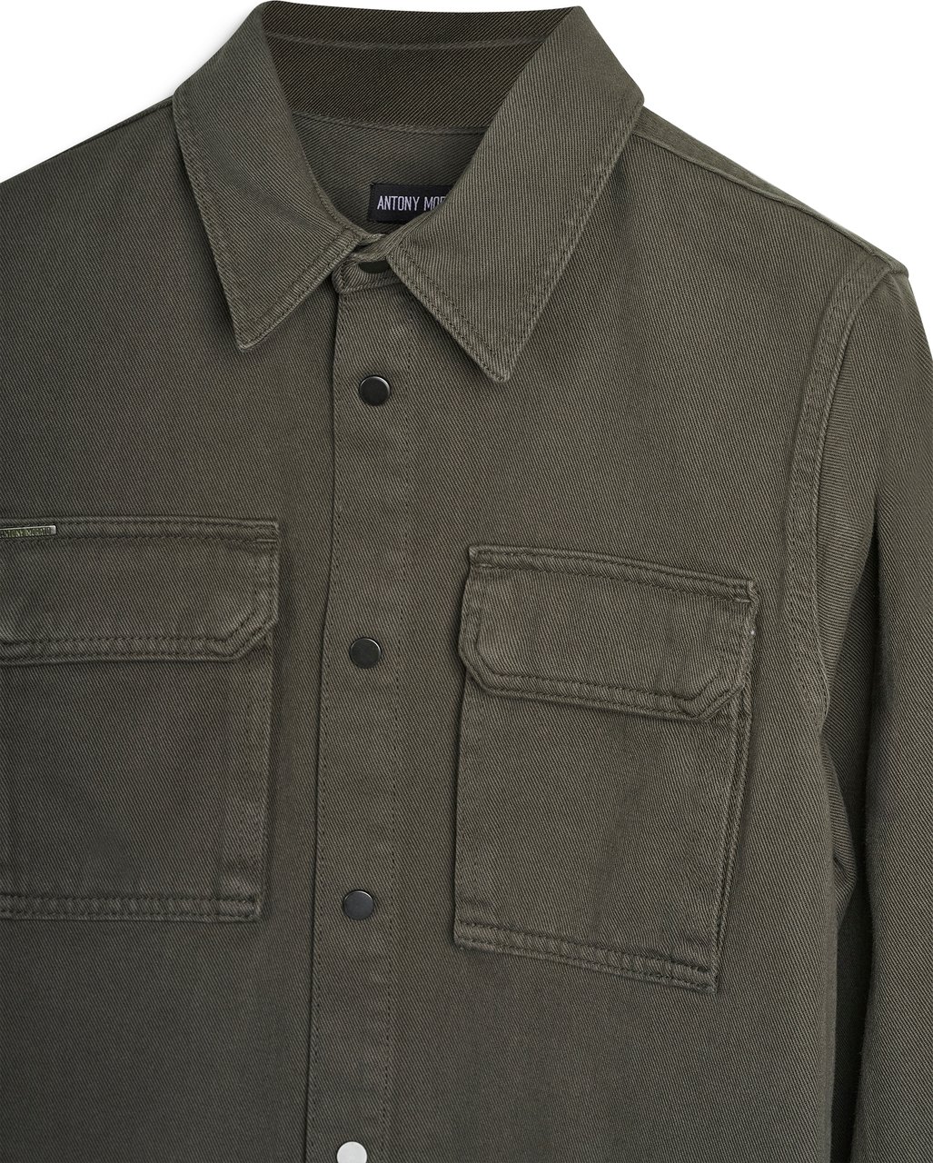 Antony Morato SHIRT ROB REGULAR FIT IN COLOURED BULL DENIM Groen