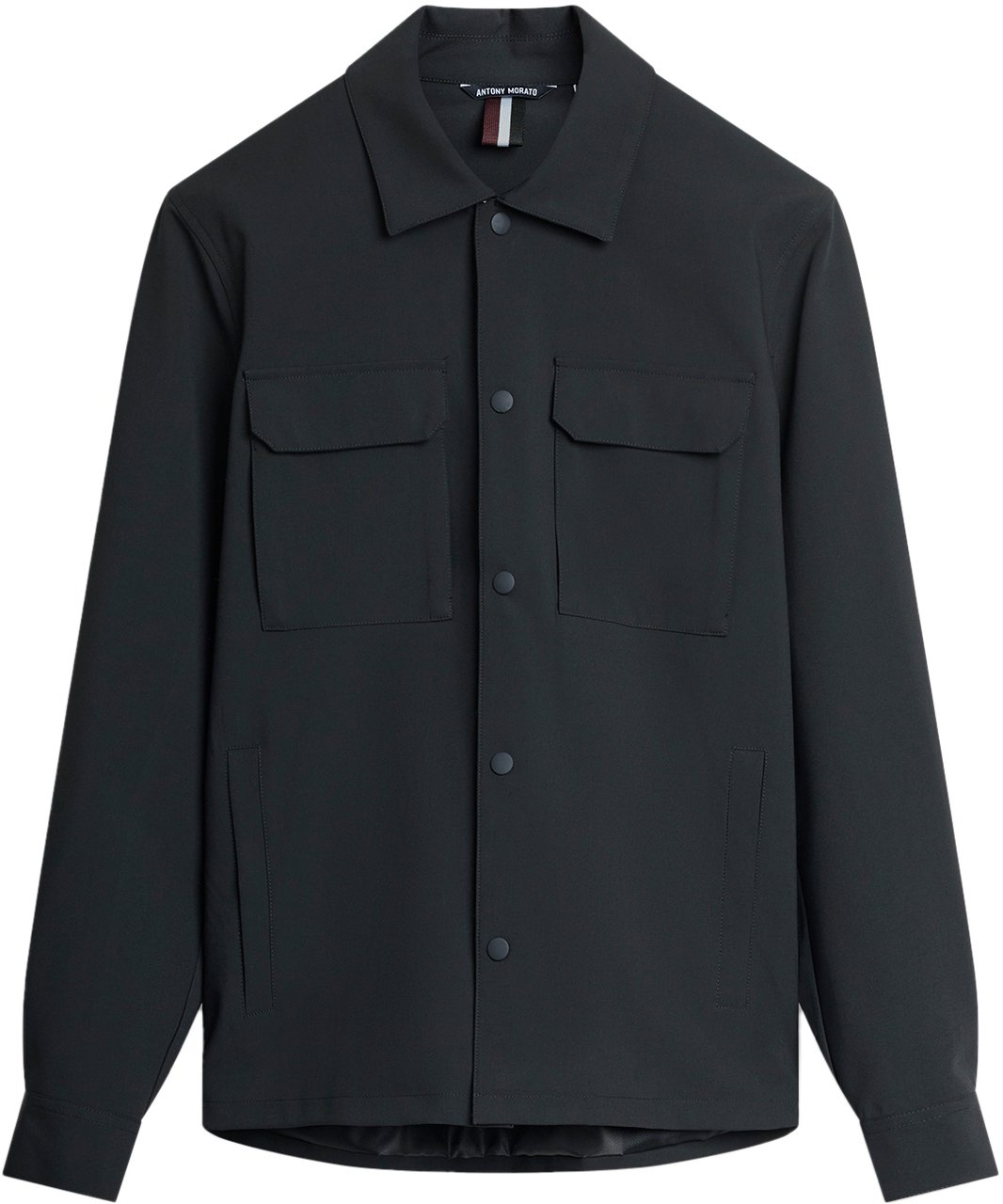 Antony Morato SHIRT REGULAR FIT WITH LOGOED BADGE Zwart