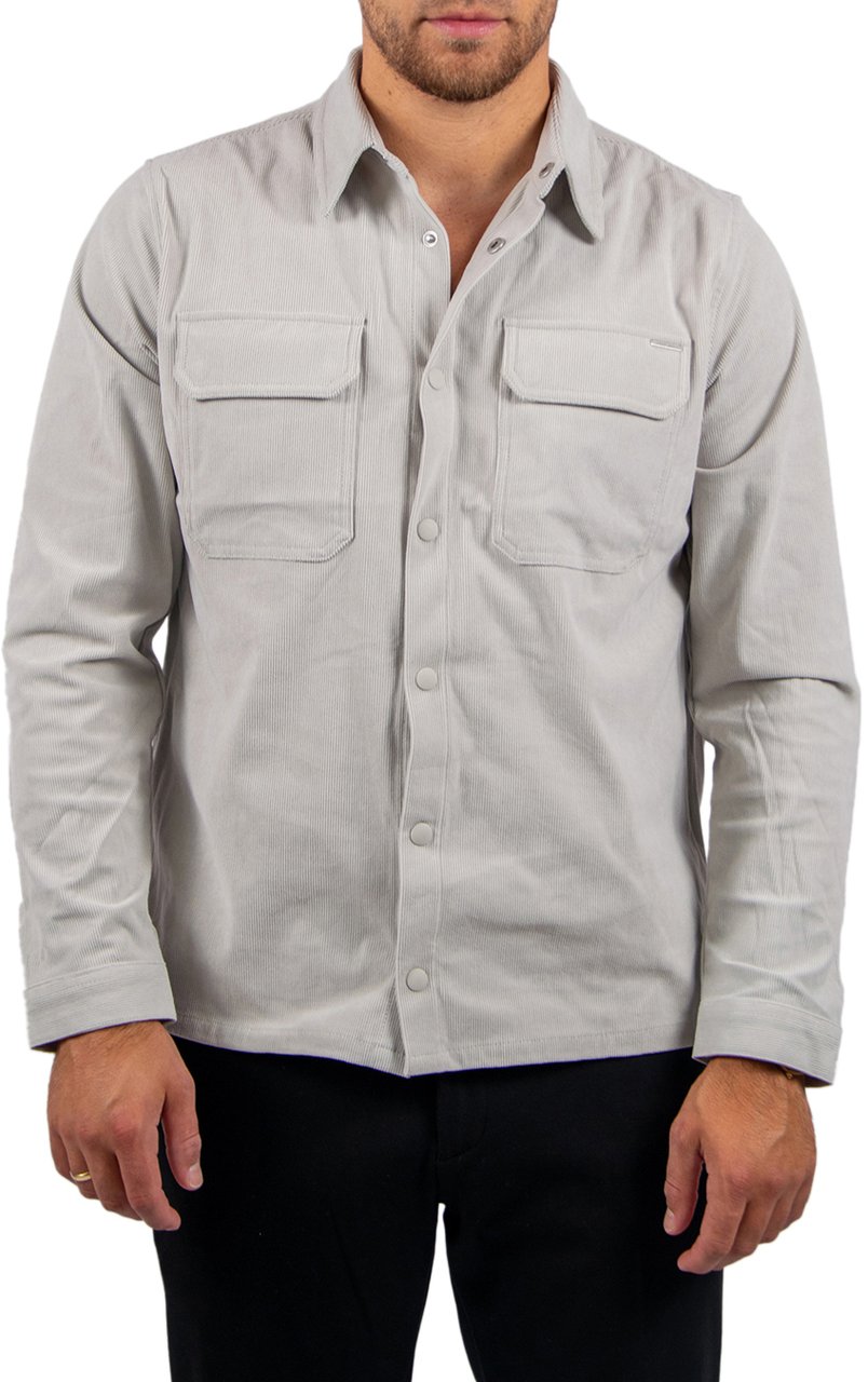 Antony Morato Shirt Regular Fit In Corduroy Grijs