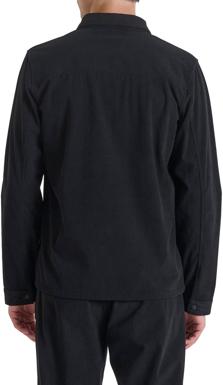 Antony Morato SHIRT REGULAR FIT IN CORDUROY FABRIC WITH LOGOED BADGE Zwart