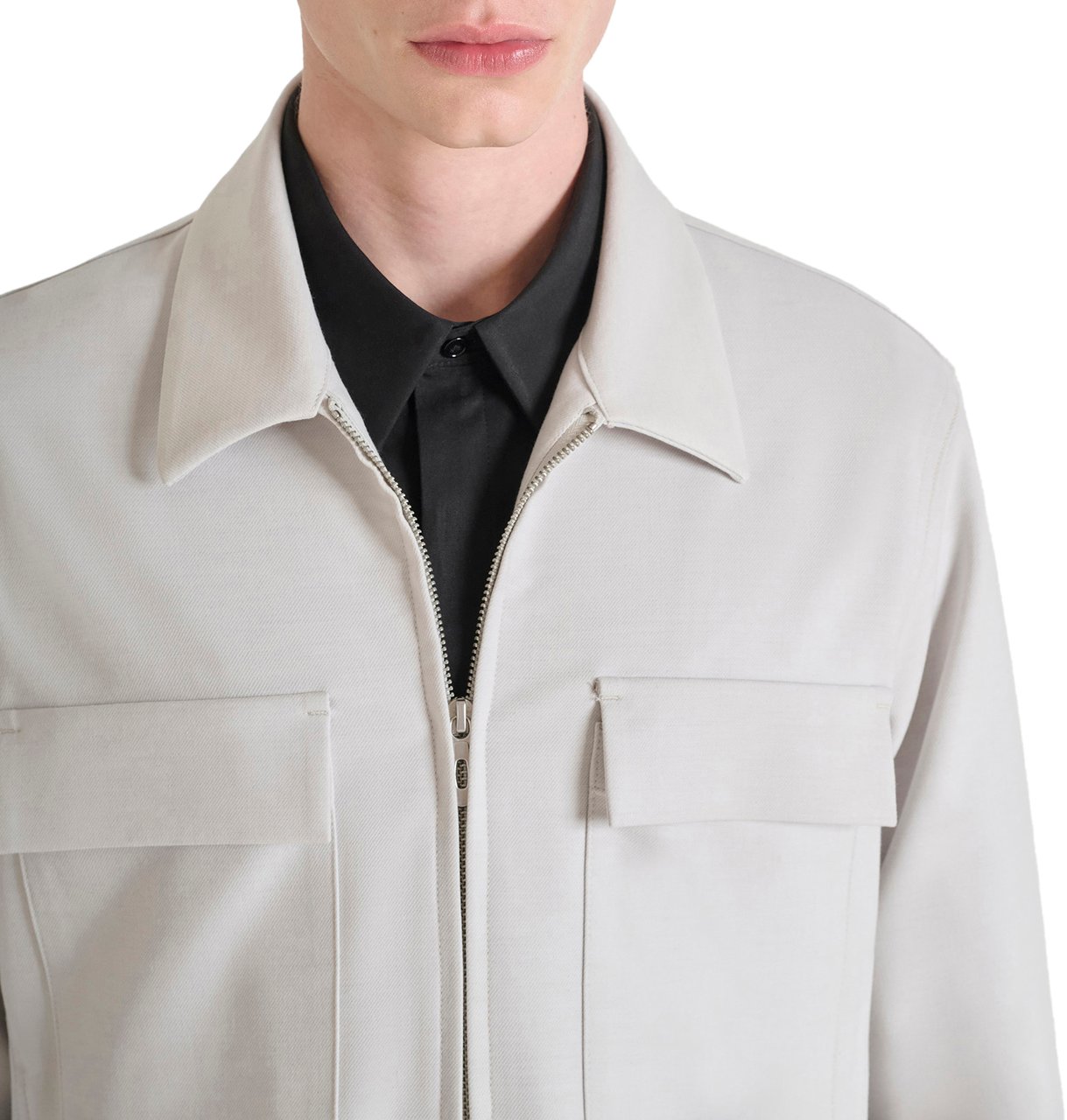 Antony Morato SHIRT REGULAR FIT WITH LOGOED BADGE Wit