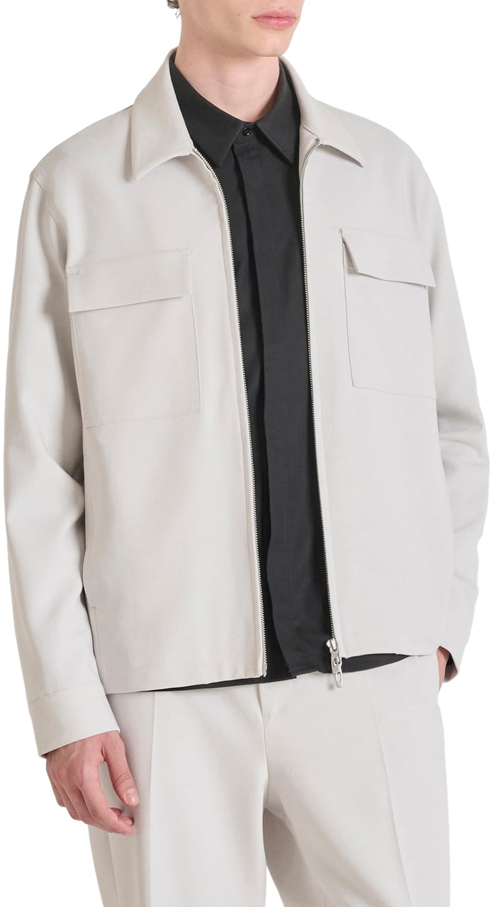 Antony Morato SHIRT REGULAR FIT WITH LOGOED BADGE Wit
