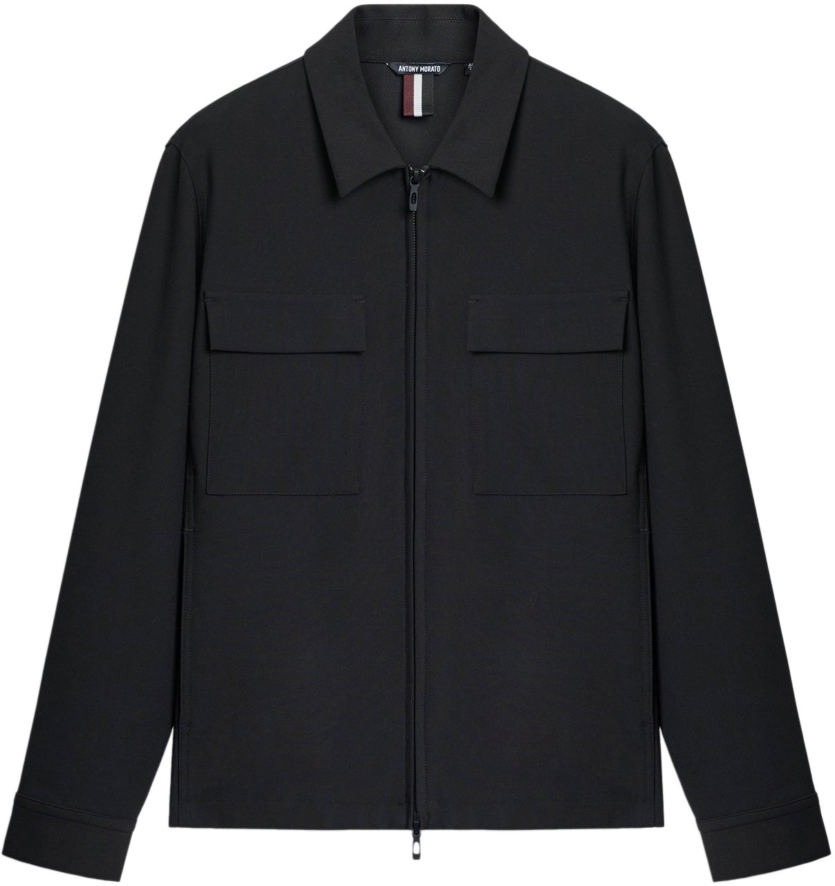 Antony Morato SHIRT REGULAR FIT WITH LOGOED BADGE Zwart