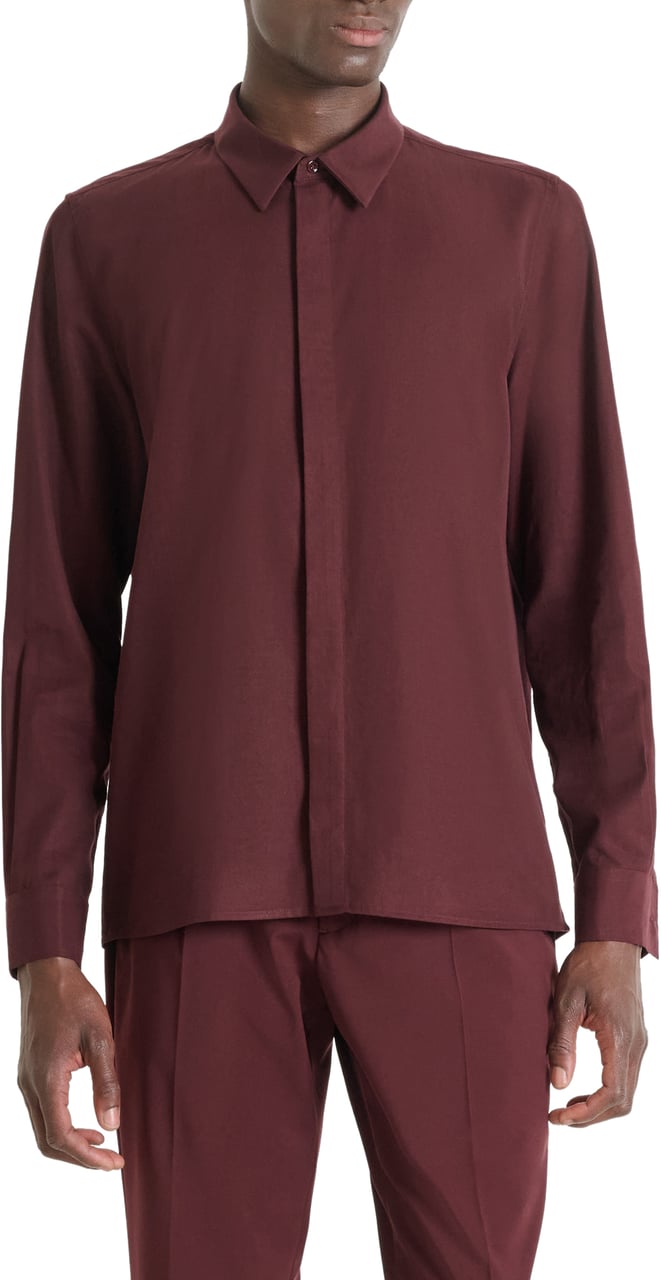 Antony Morato SHIRT DENVER REGULAR FIT WITH LOGOED BADGE Rood