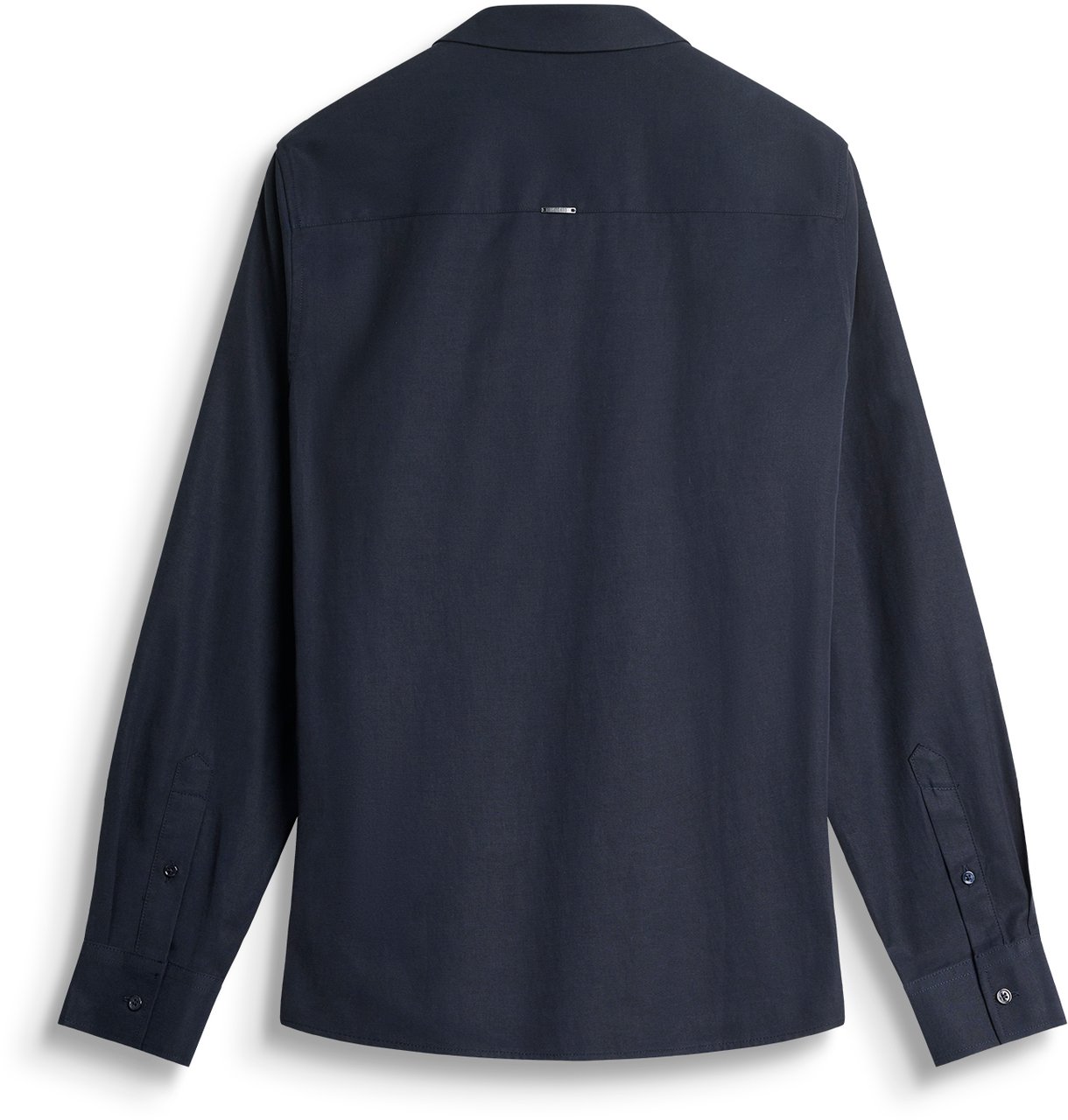 Antony Morato SHIRT DENVER REGULAR FIT IN TWILL LYOCELL COTTON BLEND FABRIC WITH LOGOED METAL BADGE Blauw
