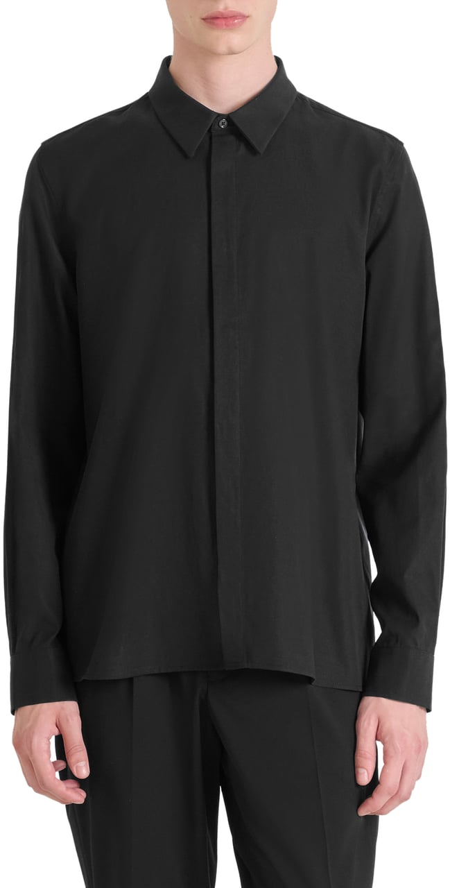 Antony Morato SHIRT DENVER REGULAR FIT WITH LOGOED BADGE Zwart