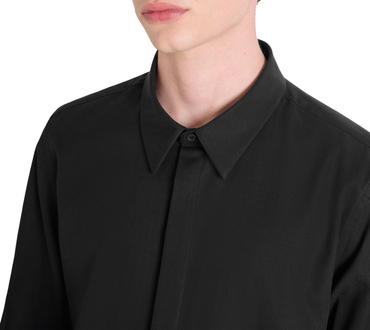 Antony Morato SHIRT DENVER REGULAR FIT WITH LOGOED BADGE Zwart