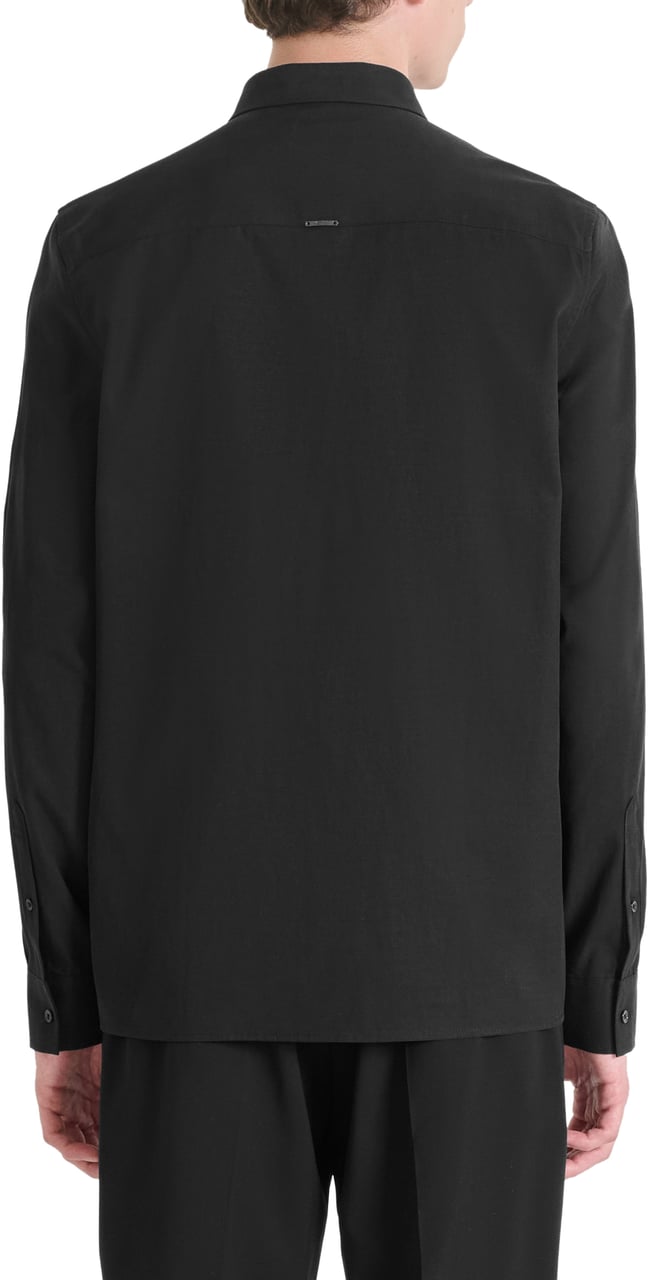 Antony Morato SHIRT DENVER REGULAR FIT WITH LOGOED BADGE Zwart