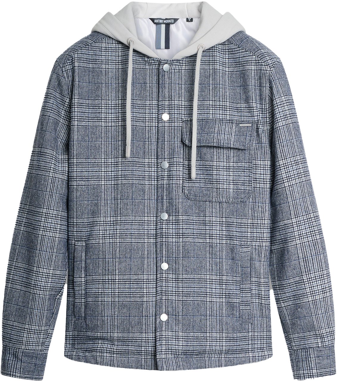 Antony Morato SHIRT REGULAR FIT FABRIC GALLES MOTIF WITH HOOD PADDED WITH ECO PADDING SORONA Divers