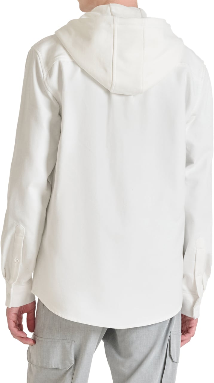 Antony Morato SHIRT REGULAR FIT IN BRUSHED TWILL COTTON FABRIC  WITH SUSTAINABLE COTTON BLEND FABRIC AS CONTRAST Beige