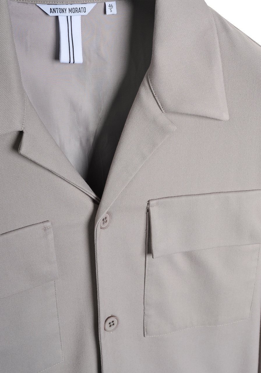 Antony Morato SHIRT REGULAR FIT WITH LOGOED BADGE Grijs