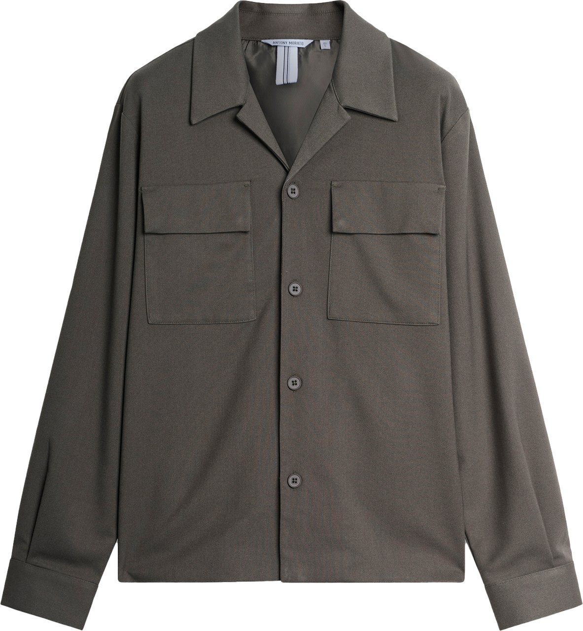 Antony Morato SHIRT REGULAR FIT WITH LOGOED BADGE Groen