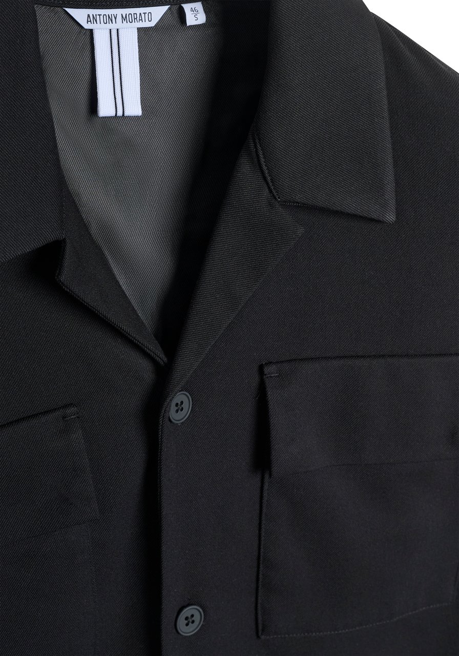 Antony Morato SHIRT REGULAR FIT WITH LOGOED BADGE Zwart
