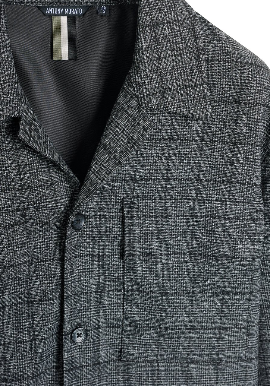 Antony Morato SHIRT REGULAR FIT GALLES MOTIF WITH LOGOED BADGE Grijs