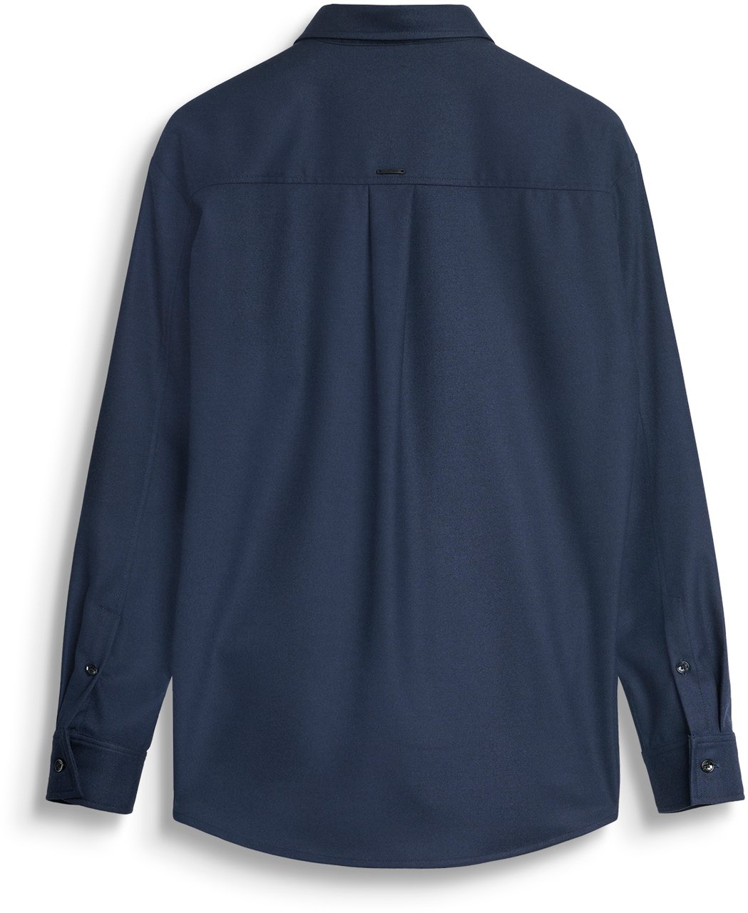 Antony Morato SHIRT RELAXED FIT IN WARM HANDFEEL WITH LOGOED METAL BADGE Blauw