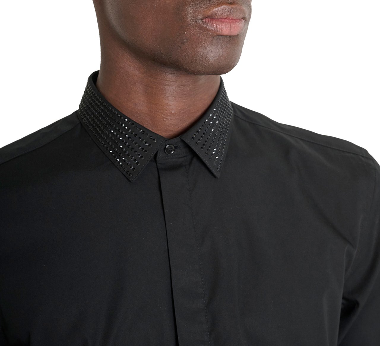 Antony Morato SHIRT LONDON SLIM FIT IN SOFT TOUCH COTTON EASY IRON Zwart