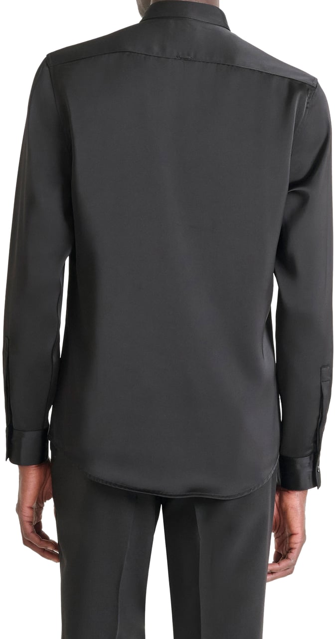 Antony Morato SHIRT LONDON REGULAR FIT IN SOFT TOUCH SATEEN FABRIC Zwart