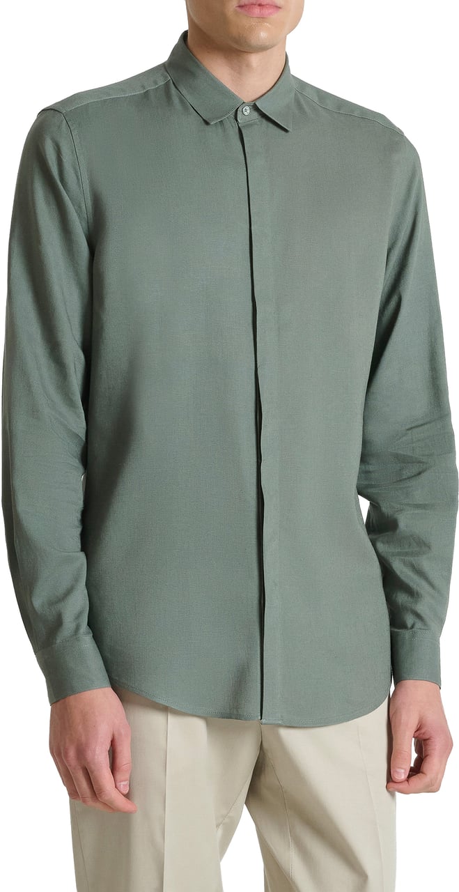 Antony Morato SHIRT LONDON REGULAR FIT IN SOFT TOUCH Groen