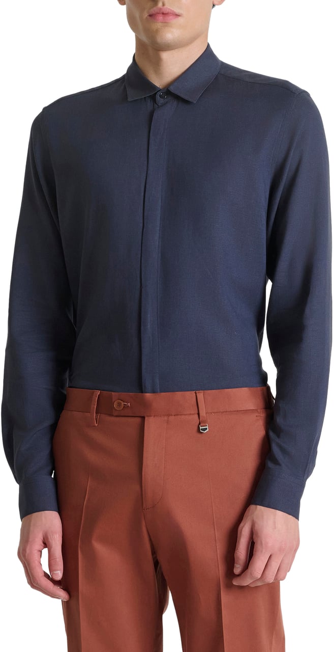 Antony Morato SHIRT LONDON REGULAR FIT IN SOFT TOUCH Blauw