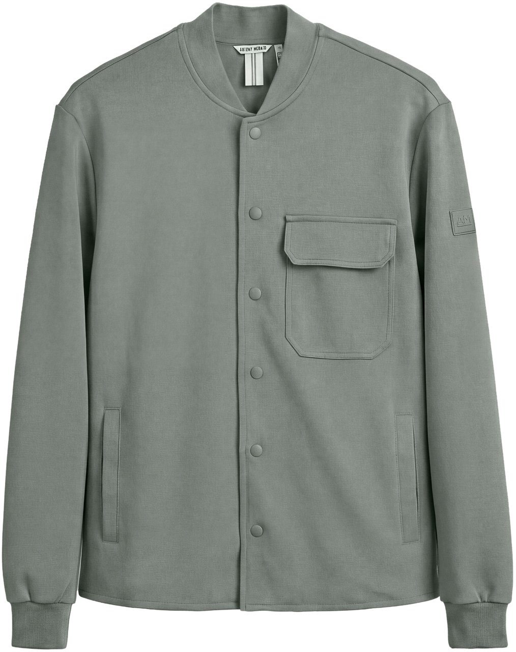 Antony Morato OVERSHIRT REGULAR FIT IN INTERLOCK WITH PATCH ON SLEEVE Groen