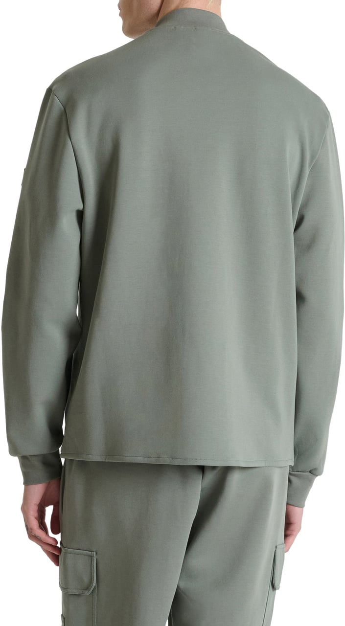 Antony Morato OVERSHIRT REGULAR FIT IN INTERLOCK WITH PATCH ON SLEEVE Groen