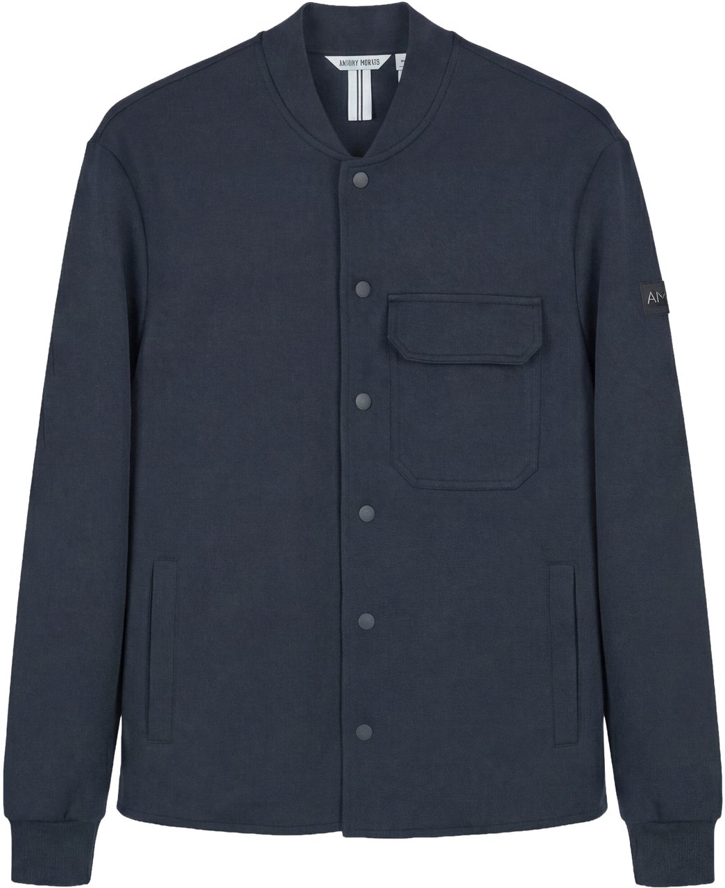 Antony Morato OVERSHIRT REGULAR FIT IN INTERLOCK WITH PATCH ON SLEEVE Blauw