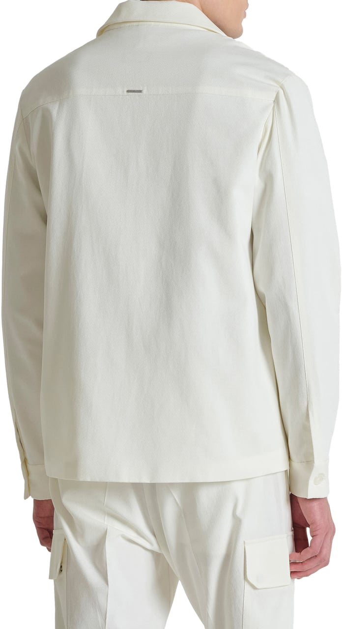 Antony Morato SHIRT SUEZ REGULAR FIT LONG SLEEVES  IN CAVALRY TWILL FABRIC WITH LOGO  PLAQUETTE ON BACK Wit