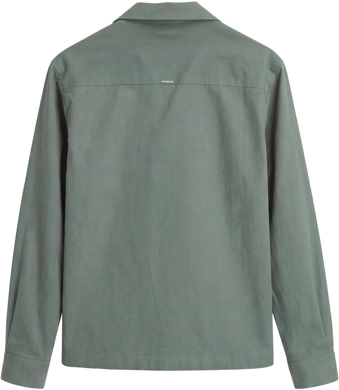 Antony Morato SHIRT SUEZ REGULAR FIT LONG SLEEVES  IN CAVALRY TWILL FABRIC WITH LOGO  PLAQUETTE ON BACK Groen