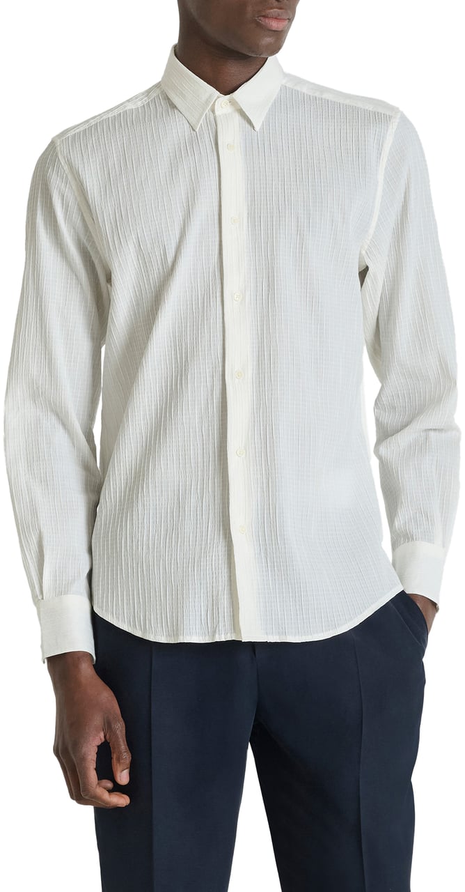 Antony Morato SHIRT  NAPOLI REGULAR FIT IN STRETCH FABRIC Beige