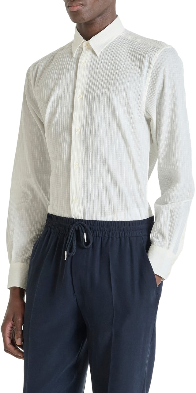 Antony Morato SHIRT  NAPOLI REGULAR FIT IN STRETCH FABRIC Beige