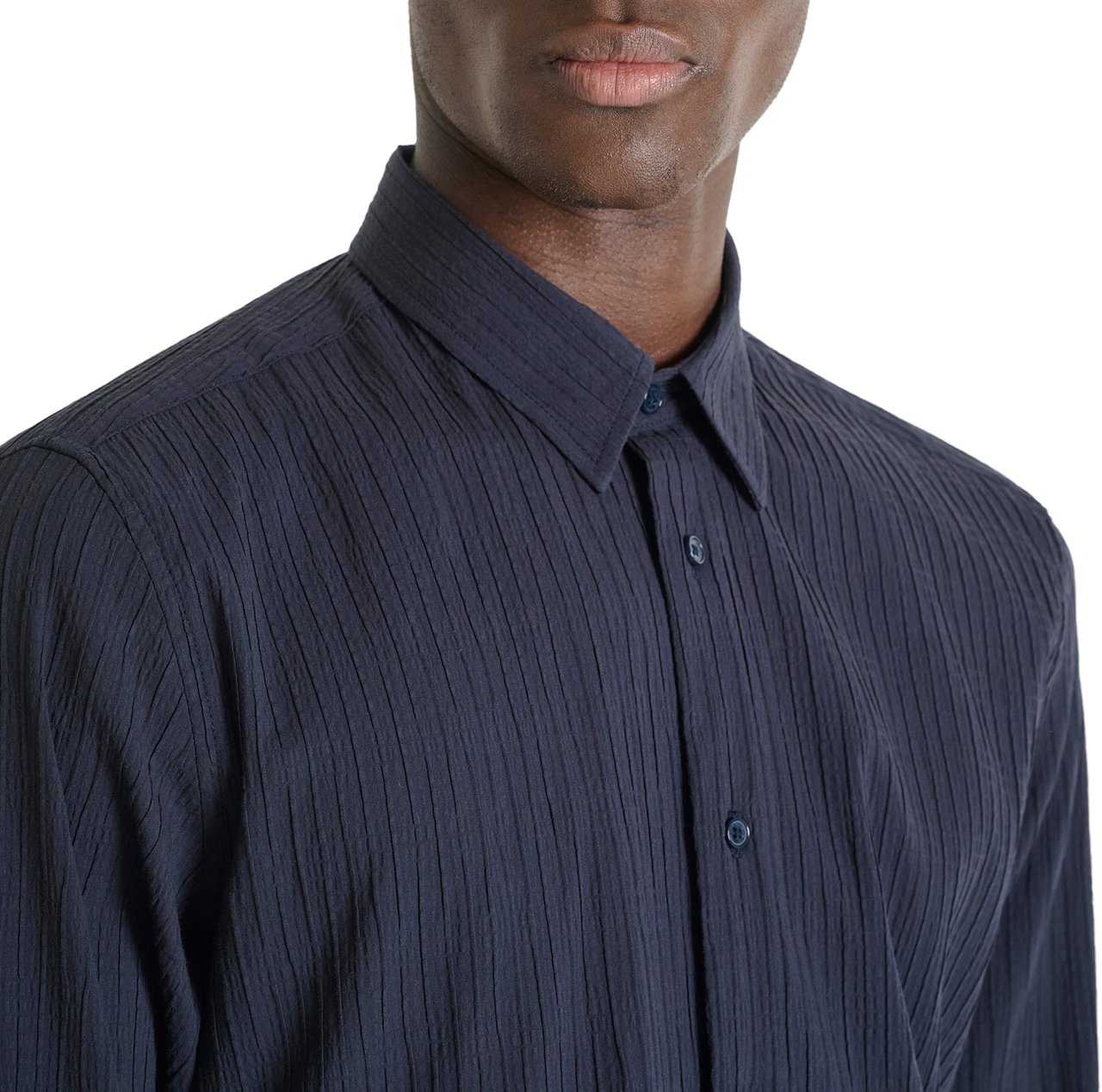 Antony Morato SHIRT  NAPOLI REGULAR FIT IN STRETCH FABRIC Blauw