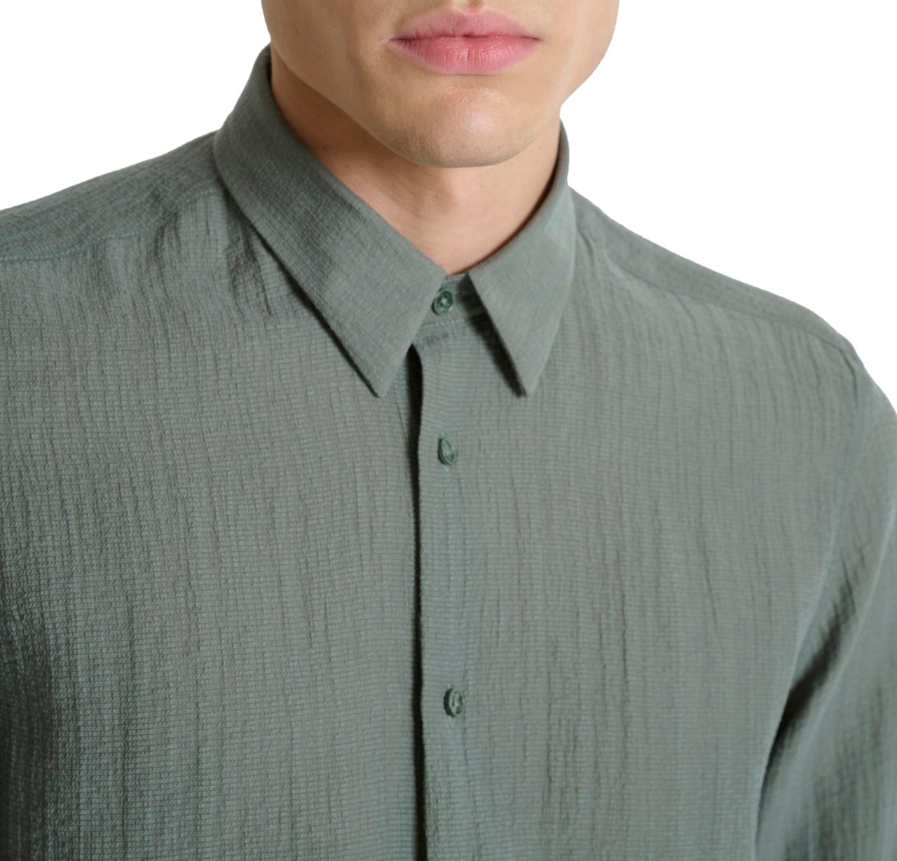 Antony Morato SHIRT LONG SLEEVE NAPOLI REGULAR FIT Groen