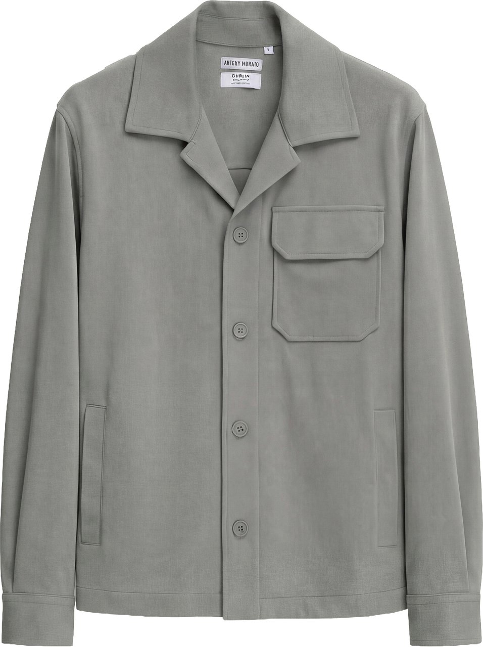 Antony Morato SHIRT DUBLIN REGULAR FIT IN TWIL STRETCH Groen