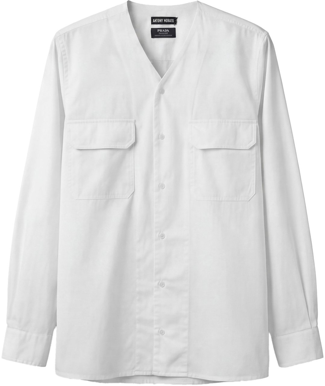 Antony Morato SHIRT OTTAWA REGULAR FIT IN POPELINE LYOCELL WITH LOGOED BADGE Beige