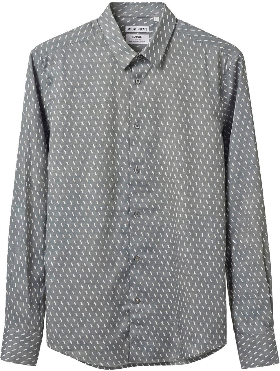 Antony Morato SHIRT NAPOLI REGULAR FITIN WITH LOGOED BADGE Groen